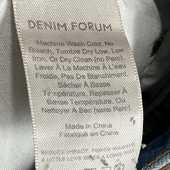 Denim Forum Aritzia Yoko High Rise Slim Fit Jeans Womens Size 30 Medium Wash - Picture 11 of 13